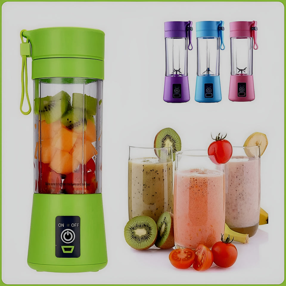 Portable Mini 6-Blade Juicer Blender – USB Rechargeable Smoothie Cup (380ml)