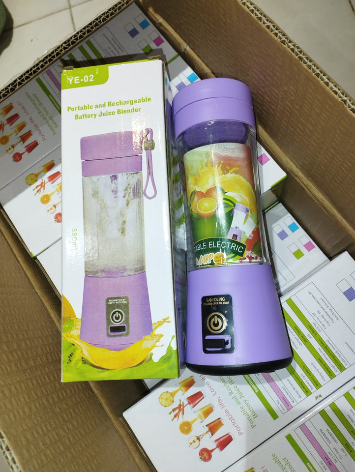 Portable Mini 6-Blade Juicer Blender – USB Rechargeable Smoothie Cup (380ml)