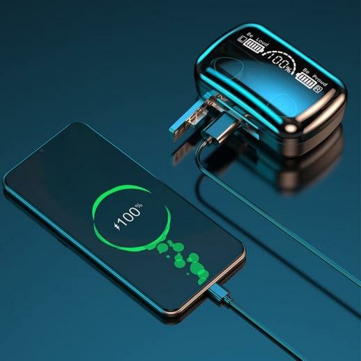 DaMix Original M10 Bluetooth Earbuds with LED Display & Power Bank Case