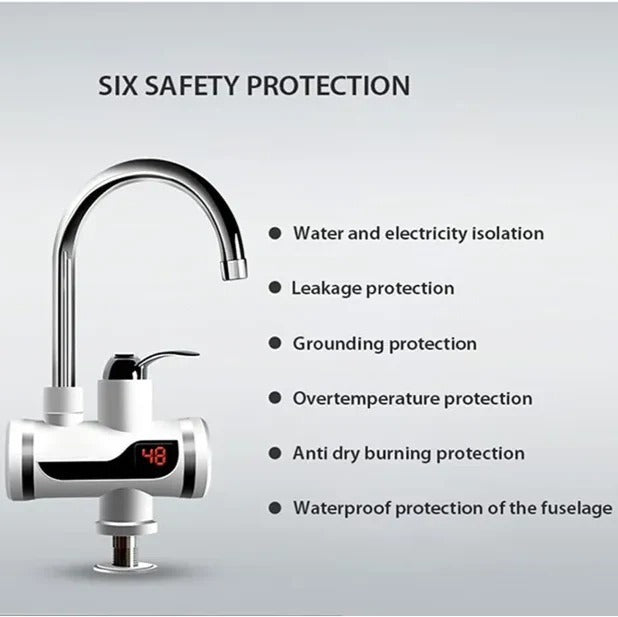 Electric Kitchen Instant Water Heater Tap – Instant Hot Water Faucet