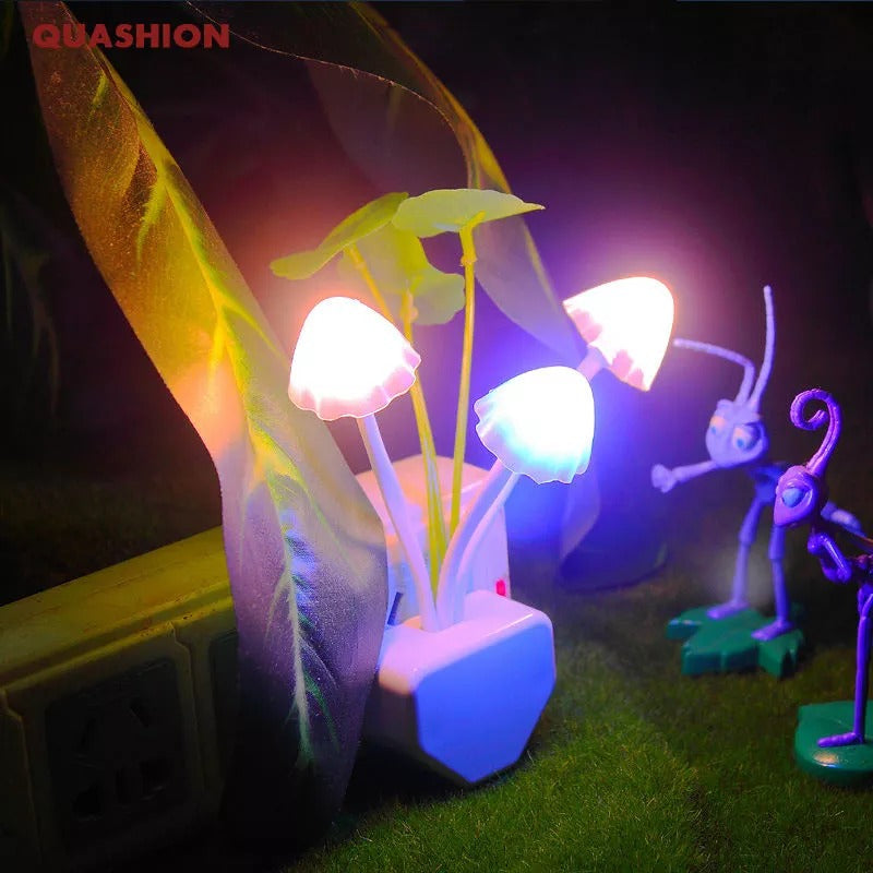 Mushroom LED Night Light – Dusk to Dawn Sensor Flower Lamp for Bedroom & Kids Room