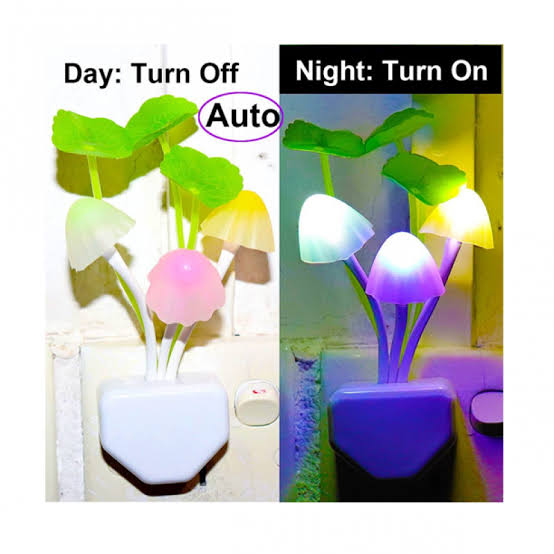 Mushroom LED Night Light – Dusk to Dawn Sensor Flower Lamp for Bedroom & Kids Room
