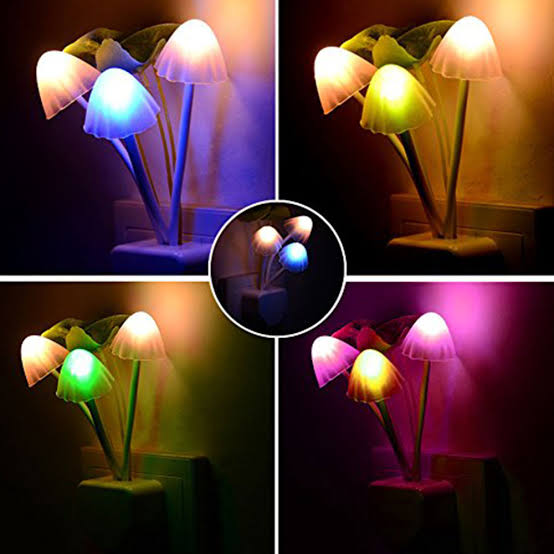 Mushroom LED Night Light – Dusk to Dawn Sensor Flower Lamp for Bedroom & Kids Room