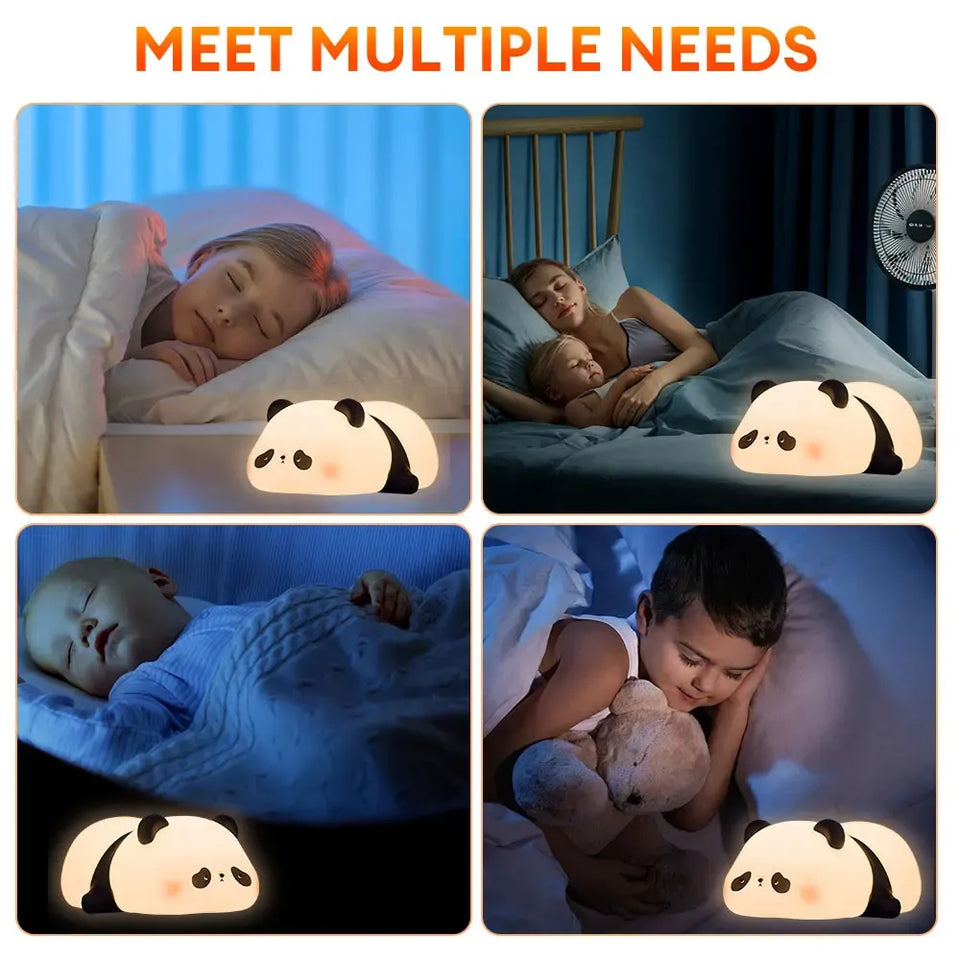 Rechargeable Panda Night Lamp – Soft Silicone Touch Light for Kids & Bedroom