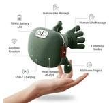 Human Hand Style Heated Neck & Shoulder Massager – Wireless 4D Deep Tissue Finger Pressure