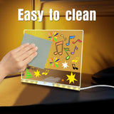 LED Light-Up Writing Board – Colorful Acrylic Message Pad with Stand & Erasable Pens