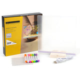 LED Light-Up Writing Board – Colorful Acrylic Message Pad with Stand & Erasable Pens