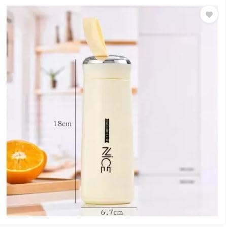 BPA-Free Glass Water Bottle – 400ml Portable Tumbler with Protective Shell (Random Color)