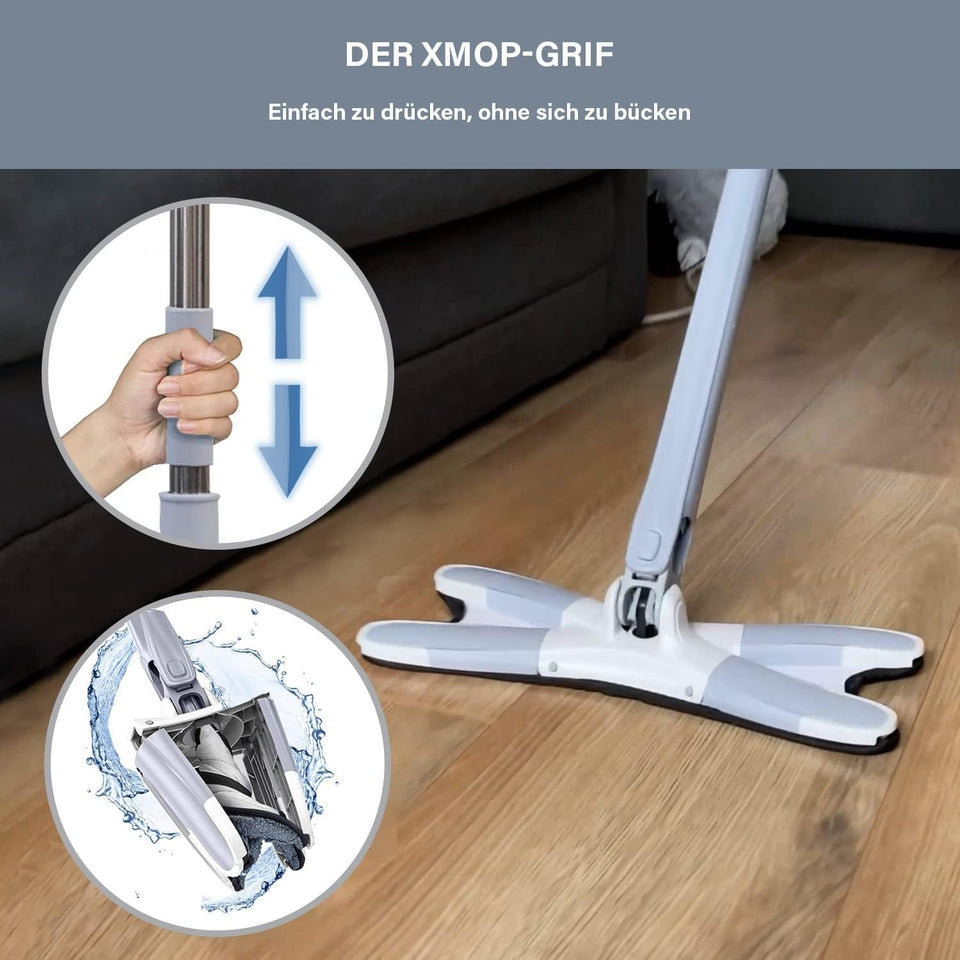 XMOP Floor Mop – Advanced Microfiber Cleaning Mop with Swivel Head