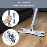 XMOP Floor Mop – Advanced Microfiber Cleaning Mop with Swivel Head