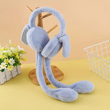 Cute Jumping Rabbit Earmuffs Hat – Moving Ears Plush Cap for Kids (Random Color)