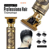 T9 Trimmer - Vintage T9 Gold Hair Trimmer - Premium Body Dragon Shape T9 Hair Trimmer Plastic Body